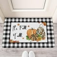 thumbnail image 2 of Thanksgiving Pumpkin Linen Non-slip Floor Mat, Entryway Doormat Durable Low-Profile Mat Home Decor, Welcome Mats Washable Kitchen Bathroom Laundry Bedroom Living Room Door Mat 30x17in, 2 of 6