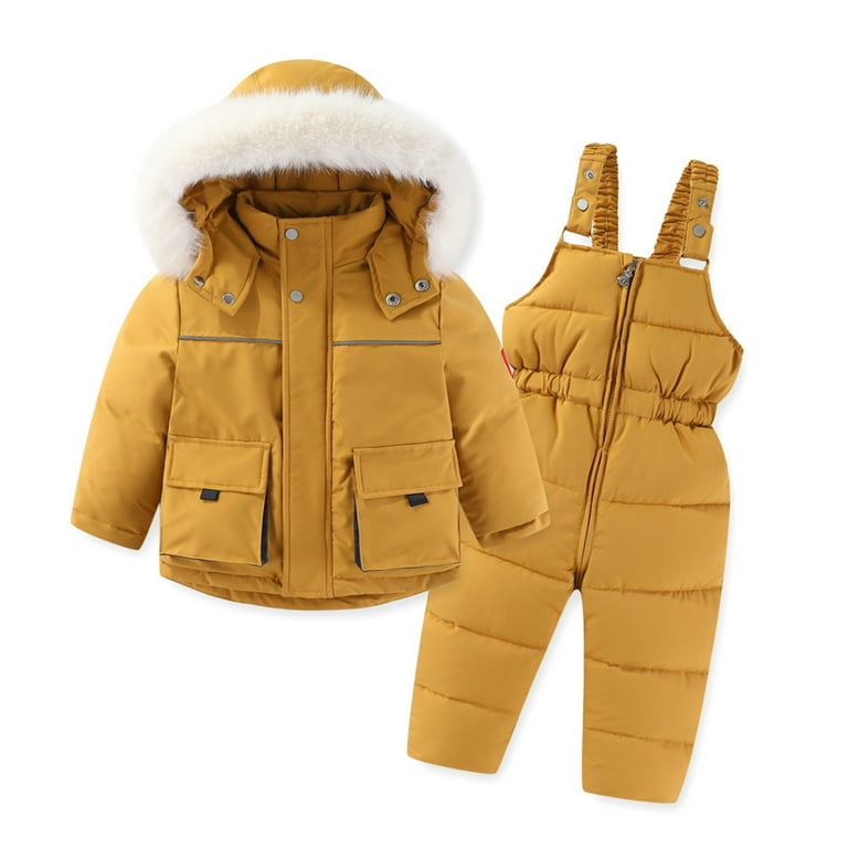 Letuwj Baby Girls Boys Winter Hooded Snowsuit Puffer Down Jacket with
