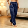thumbnail image 5 of BVnarty Women's Elastic High Waist Tapered Jogger Pants with Side Pockets, Relaxed Fit Casual Trousers for Game Night Navy XXL, 5 of 9