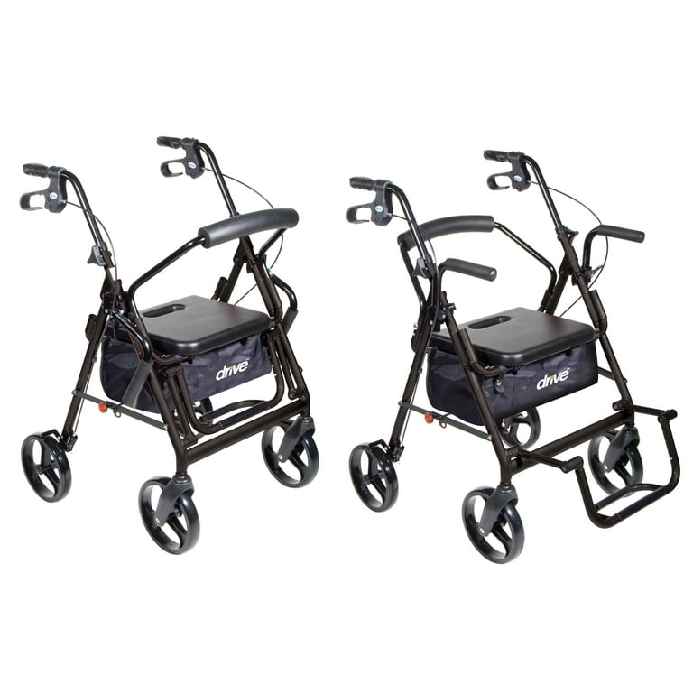 Drive Medical Duet Dual Function Transport Wheelchair Rollator