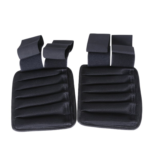 Par de muñequeras con peso ajustables, soporte fuerte para correr, gimnasia y aeróbicos (solo en negro, atadas a mano sin carga).