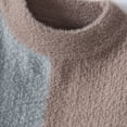 thumbnail image 5 of TFEOQRY Men's Crew Neck Sweater Patchwork Patterned Knit Long Sleeve Casual Pullover Fall Winter Top Coffee, 5 of 8