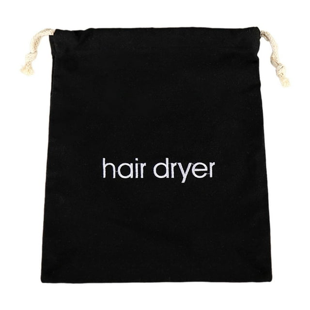 Secador de cabello Bolsa de almacenamiento Organizador de viajes Bolsas de dibujo Simple compactación de almacenamiento Compacto P sol de viaje Multi Negro