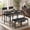 PU Leather-Black, variant on Upgraded PU Leather Padded Seats 4-Piece Dining Table Set for 4, Space Saving Kitchen Dinette with 2 Chairs, Bench & Storage Racks, Multi-Use for Small Apartment, Home Office, Retro