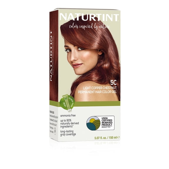 Naturtint 5C Light Copper Chesnut Permanent Hair Color, 1 Pack (Packaging May Vary)