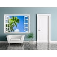 thumbnail image 2 of wall26 Removable Wall Sticker/Wall Mural - Tropical Landscape of Two Palm Trees in The Blue Sunny Sky | Creative Window View Home Decor/Wall Decor - 36"x48", 2 of 6