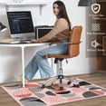 thumbnail image 2 of Office Chair Mat for Hardwood & Tile Floor 36"x48",Modern Boho Abstract Pink and Grey Computer Rolling Chairs Mat Carpet, 2 of 13