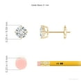thumbnail image 4 of ANGARA Natural Basket-Set 1 ct Diamond Stud Earrings in 14K Yellow Gold for Women (Size-5.1mm| Color-H| Clarity-SI2) | April Birthstone, Anniversary, Jewelry Gift for Women | Natural Diamond Earrings, 4 of 9