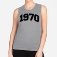 thumbnail image 2 of 1970 College Style Women's Muscle Tank 2X-Large Heather Grey, 2 of 5