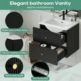 thumbnail image 4 of 24-Inch Wall Mounted Bathroom Vanity with 2 Drawers - Ideal for Small Bathrooms, 4 of 22