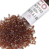 Miyuki Delica Seed Beads – Size 11/0 (1.6 mm), DB0170, Transparent Topaz AB, 7.2 g, Approx. 1440 Beads