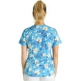 thumbnail image 3 of Tooniforms Scrubs Top For Women Rounded Print V-Neck TF786, 3 of 7