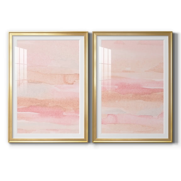 Wexford Home Rose Fade I Premium Framed Print, 30.5" x 42.5" - Ready to Hang, Gold (Set of 2)