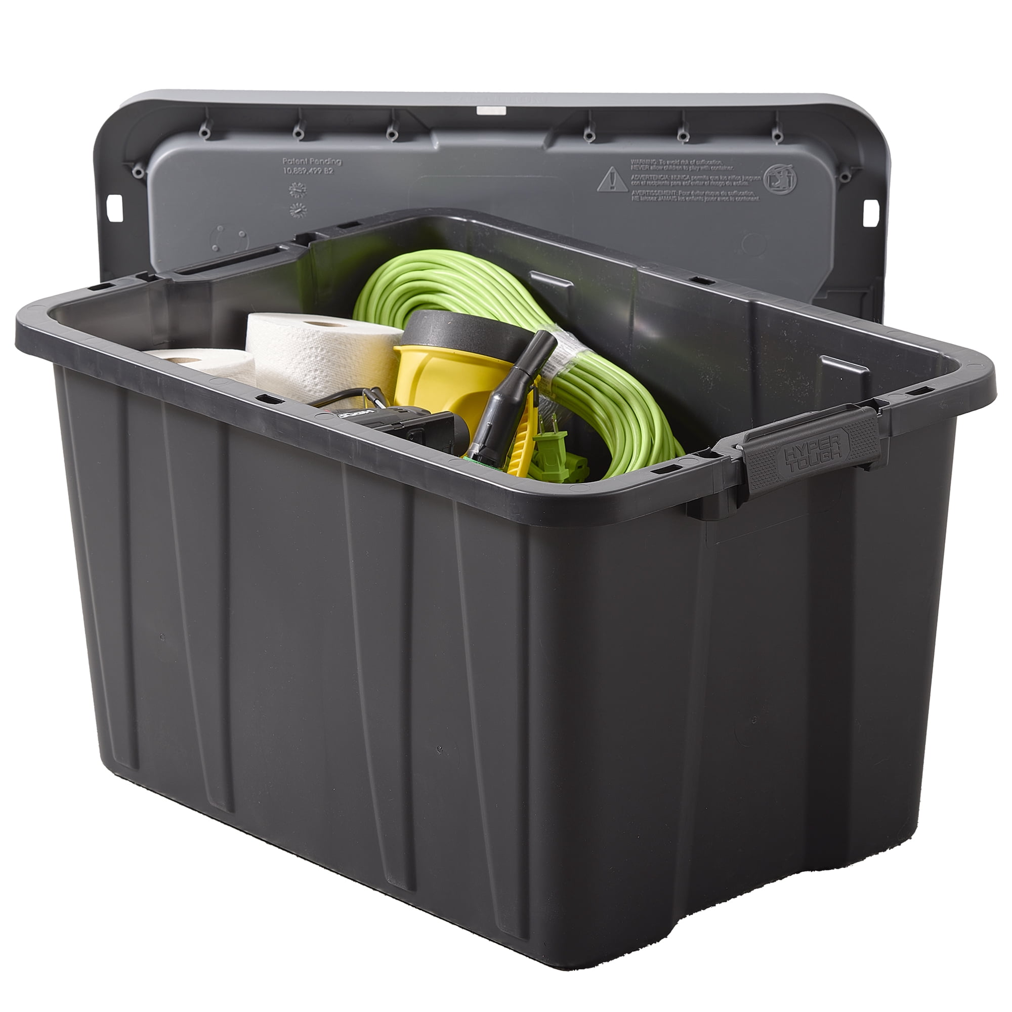 Hyper Tough 27 Gallon Large Storage Bin with Latch Lid, Heavy Duty