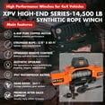 thumbnail image 2 of X-BULL 12V Electric Winch 14500LBS XPV Synthetic Rope SUV Jeep Truck 4WD with Winch Cover, 2 of 19