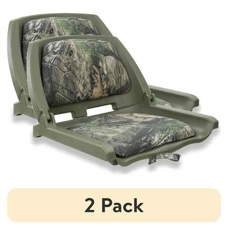 (2 pack) Springfield Marine Traveler Folding Fishing Boat Seat - Mossy Oak Duck Blind - 20