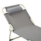thumbnail image 5 of Cama plegable individual para una persona, reclinable, plegable, para acampar, oficina, pausa para el almuerzo, emergencia al aire libre, tubo redondo de 56 pulgadas, almohadilla gris y transpirable, 5 of 15