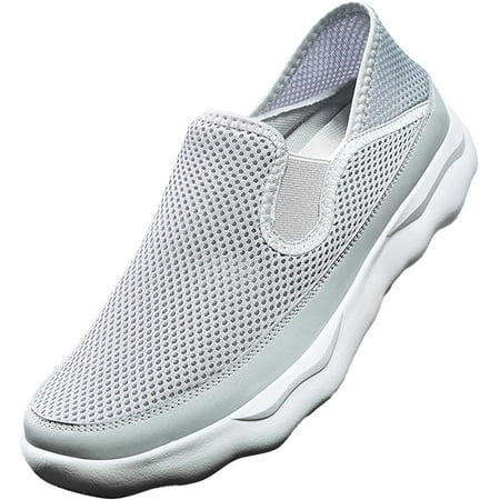 Slip on Shoes for Men Comfort Walking Shoes No Laces Summer Lightweight Breathable Casual Sneaker Indoor Outdoor Shoes
