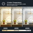 thumbnail image 4 of YEELAIT 48x30 Inch LED Bathroom Mirror with Lights Front and Backlit Lighted Vanity Mirror for Bathroom Wall with 3 Colors Dimmable Anti-Fog Memory Shatter-Proof IP54 Waterproof Horizontal/Vertical, 4 of 6
