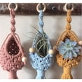 thumbnail image 5 of Odies Air Plants Holders Air Fern Macrame Plant Hanger Indoor Hanging Planter Basket for Tillandsias Display Air Plant Stand, Boho Home Decoration Gift Idea,Blue,15.7 Inch, 5 of 7