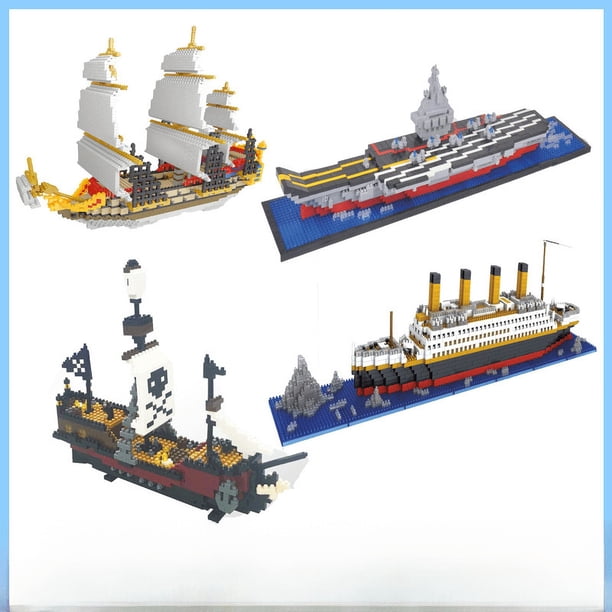 HOGOKIDS Ocean Roller Coaster Building Set – Acuario Bloques De Construcción 675 Unidades Con Barco Pirata Y Delfín Ferroviario, Montaña Rusa Regalo Para Niños De 6 A 12 Años