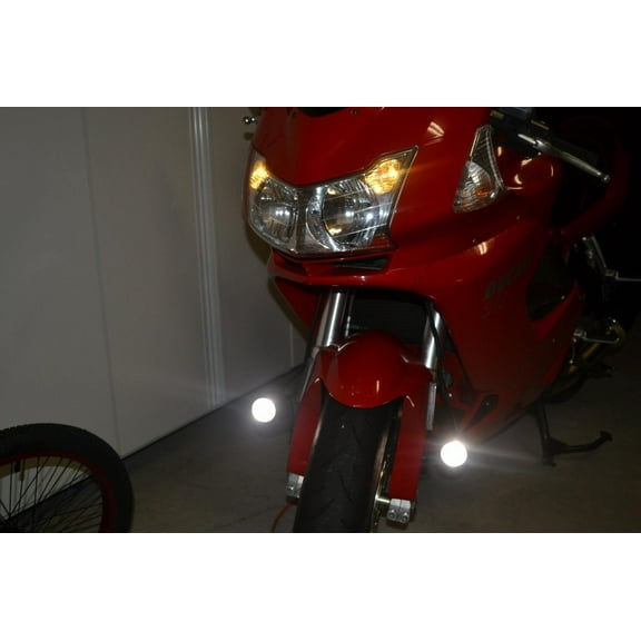 For Ducati ST2 ST3 ST4 LED Auxiliary Chrome Flood Light Lamps Kit