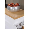thumbnail image 4 of Hodedah Import Wheeled Kitchen Island with Rack & Towel Holder, White/Beech, 4 of 10