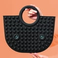 thumbnail image 4 of Popit bolso de mano para mujer, bolsa de juguete para la yema del dedo, bolso de silicona negro, bolsa de descompresión ansiolítica, juguete para apretar para TDAH o autismo oso de fresa Electrónica, 4 of 4