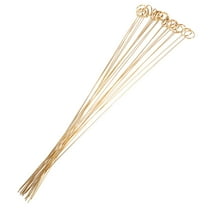 Raindrops  40 Pcs Photo Holder Floral Metal Picks Flower Arrangement Card Wire Stems Popup Golden