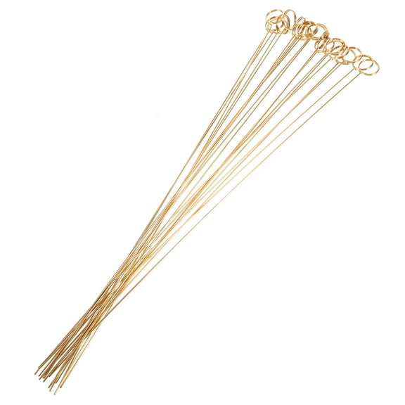 Raindrops  40 Pcs Photo Holder Floral Metal Picks Flower Arrangement Card Wire Stems Popup Golden