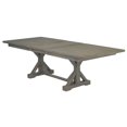 thumbnail image 4 of Rustic 9pc Dining Set with Beige Linen Chairs and Extendable Wood Dining Table, 4 of 9