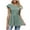 Green, variant on Scyoekwg Womens Tops Dressy Casual Round Neck Pleated Eyelet Shirts Summer Trendy Short Sleeve Elegant Tunic Shirts (White,L)