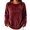 Wine, variant on Plush Ribbed Fleece Sweatshirts for Women Crewneck Long Sleeve Loose Fit Fall Winter Warm Casual Loungewear S-XXL
