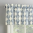thumbnail image 2 of No. 918 Sandbar Tonal Seashell Print Semi-Sheer Rod Pocket Kitchen Curtains, 54"W X 14"L, 2 of 5