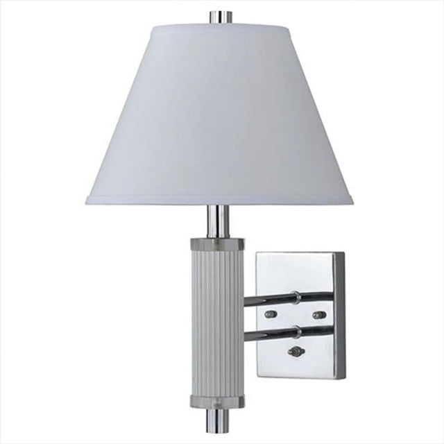 Cal Lighting LA-8003WL-1CH 60 W Wall Lamp With On Off Push And Through Switch- Chrome Finish