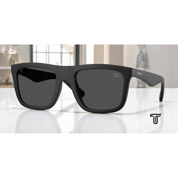 BURBERRY BE4458U 346487 Matte Black Dark Grey 55 mm Men's Sunglasses