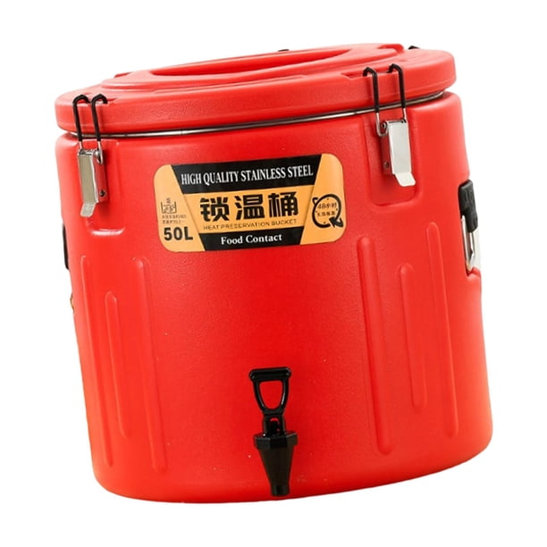 Cubo de hielo aislado de acero inoxidable de gran capacidad, sellado para acampar. 50L con Grifo