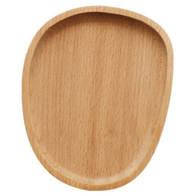 Coofit Wooden Plate Oval Shape Serving Plate Cheese Board Bread Serving Tray Home Decoration for Party Food Eating
