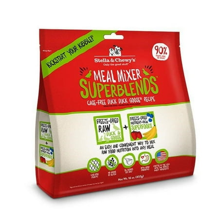 UPC: 0186011000823 | Stella & Chewy s Duck Duck Goose SuperBlends Grain-Free Meal Mixer Dry Dog Food  16 Oz