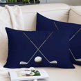 thumbnail image 2 of Golf Ball Pillow Covers 12"x20", Navy Blue Monochrome Sport Soft Brushed Microfiber Breathable Throw Pillow Covers, Decorative Pillowcase with Zipper for Couch Sofa Bedroom Living Room, 2 of 9