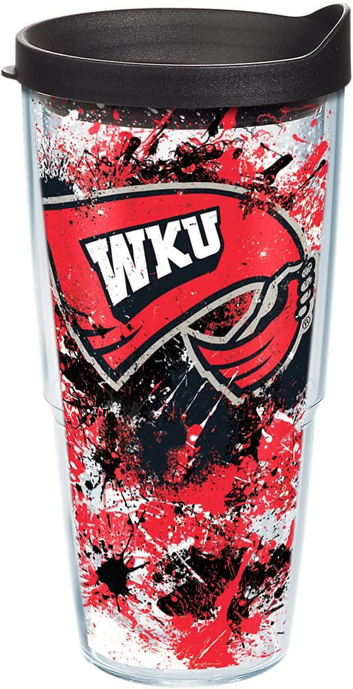 Clear Tervis Western Kentucky Hilltoppers Big Red Tumbler with Wrap and Black Lid 24oz 