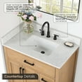 thumbnail image 2 of Altair Gavino 36" Wood Vanity in Light Brown with Composite Stone Top No Mirror, 2 of 13