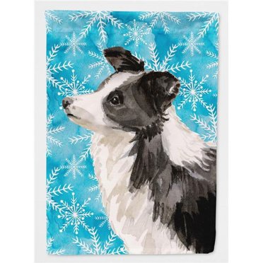 Carolines Treasures BB9443GF Border Collie Winter Flag Garden Size