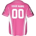 thumbnail image 3 of Personalized Breast Cancer Jersey, Pink Ribbon Awareness Soccer Shirt Baseball Breast Cancer Survivor Pride Jersey (4XL), 3 of 4