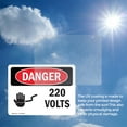 thumbnail image 6 of (2 Pack) 220 Volts OSHA Danger Sign 5 Inch X 3.5 Inch Vinyl Label Decal Sticker Weather Resistant, UV Protected for Workplace, Business, and Construction Site, Made in the USA, 6 of 7