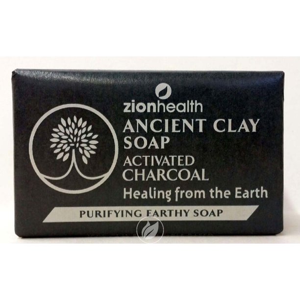 Ancient Clay Soap Charcoal Zion Health 6 Oz Bar Soap Walmart Com Walmart Com