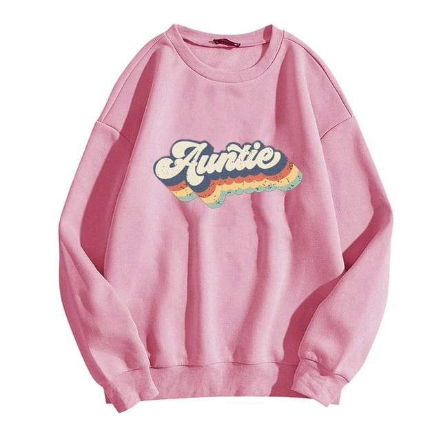 PENGXIANG T-Shirts Graphiques Décontractés à Manches Longues pour Femmes, Col Rond, Sweatshirts, Pull-Over, Hauts pour Femmes