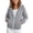 Gray, variant on Ankola Girls Full Zip Hooded Sweatshirt Jacket Loose Solid Color Long Sleeve Casual Hoodie Coat for Teen Girls 4-15 Years