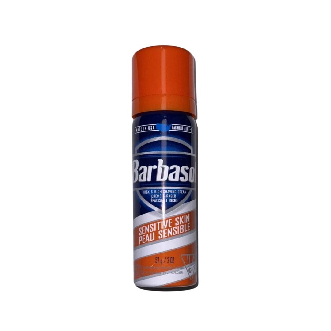 Barbasol Thick and Rich Shaving Cream Sensitive Skin 2 oz (Pack of 12)