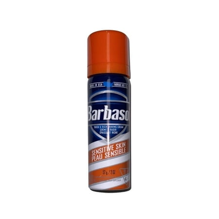 Barbasol Thick and Rich Shaving Cream Sensitive Skin 2 oz (Pack of 12)